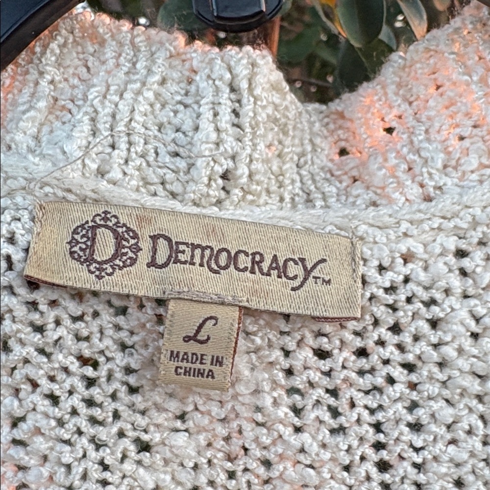 Democracy Cream Knit Sweater - Picture 2 of 8